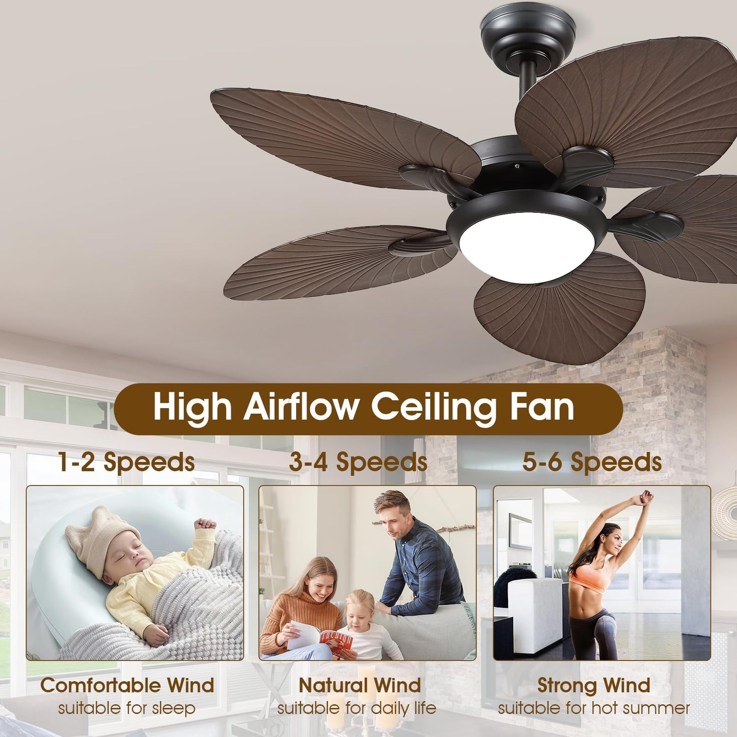 44 and 52 Inch ceiling Fan