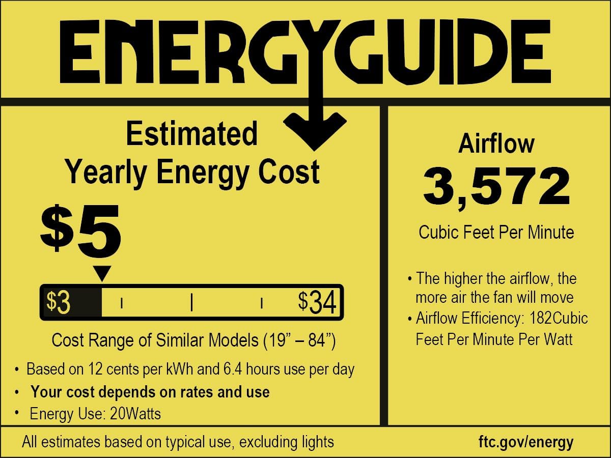 52 Inches Flush Mount Ceiling Fan