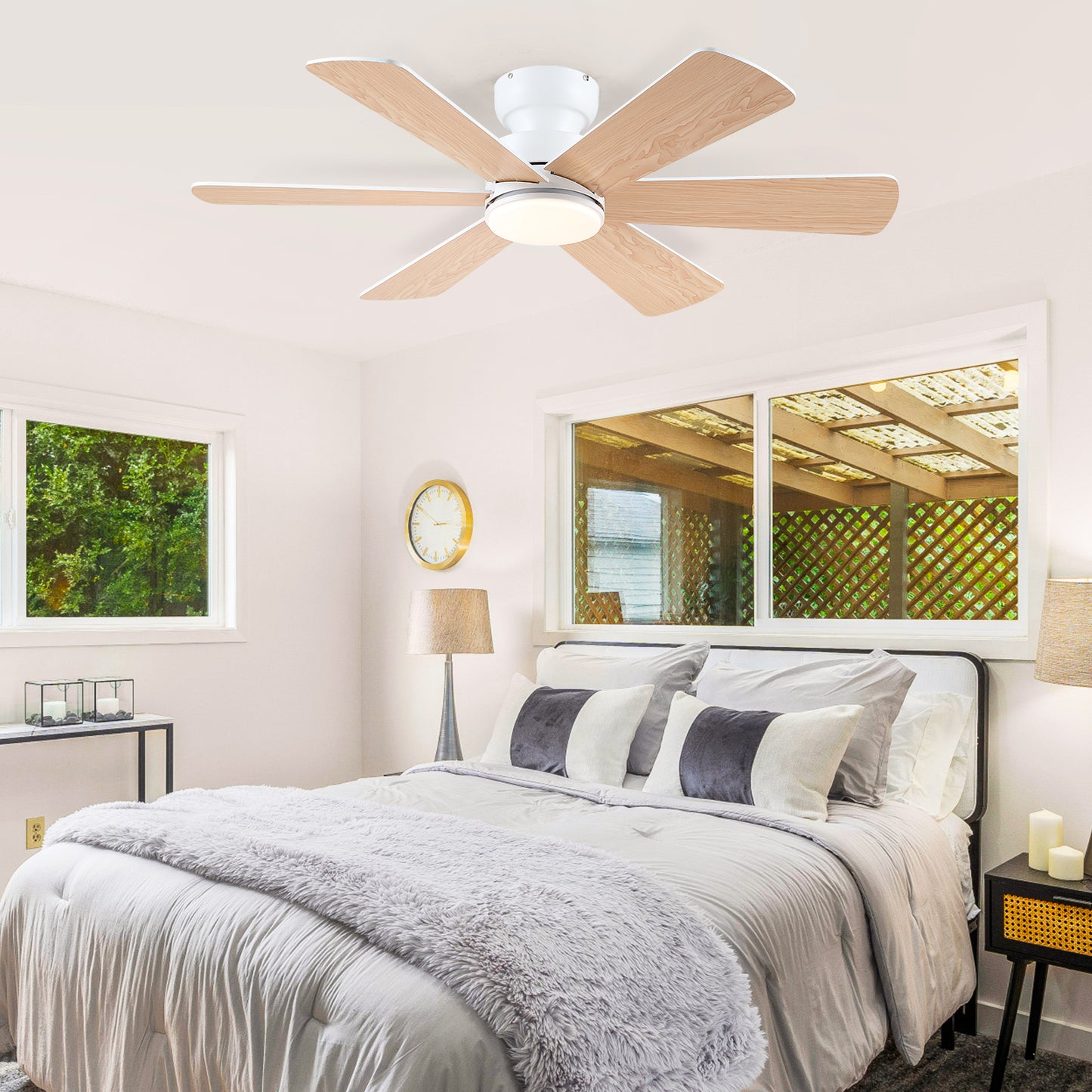 46 Inch Downrod Ceiling Fan with 5 Blades