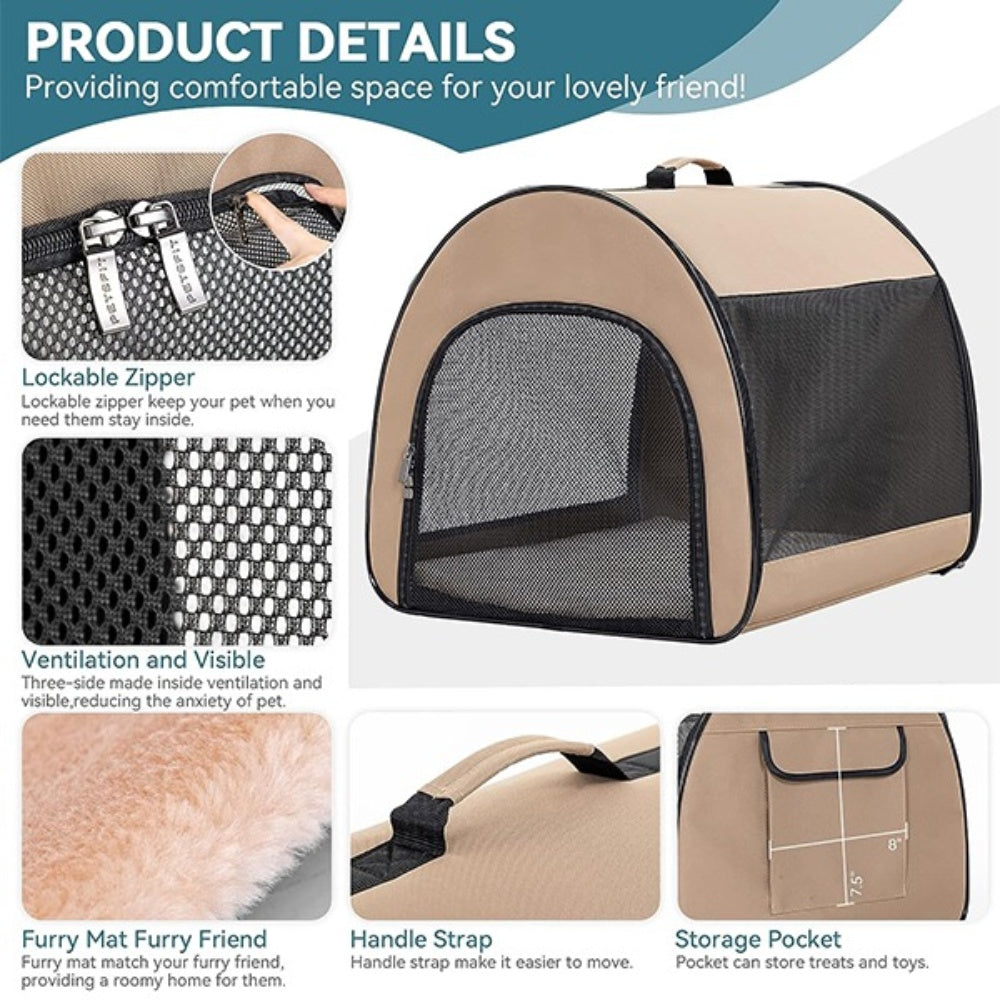 Bellura Pet - Collapsible Arched Dog Shelter - Brown