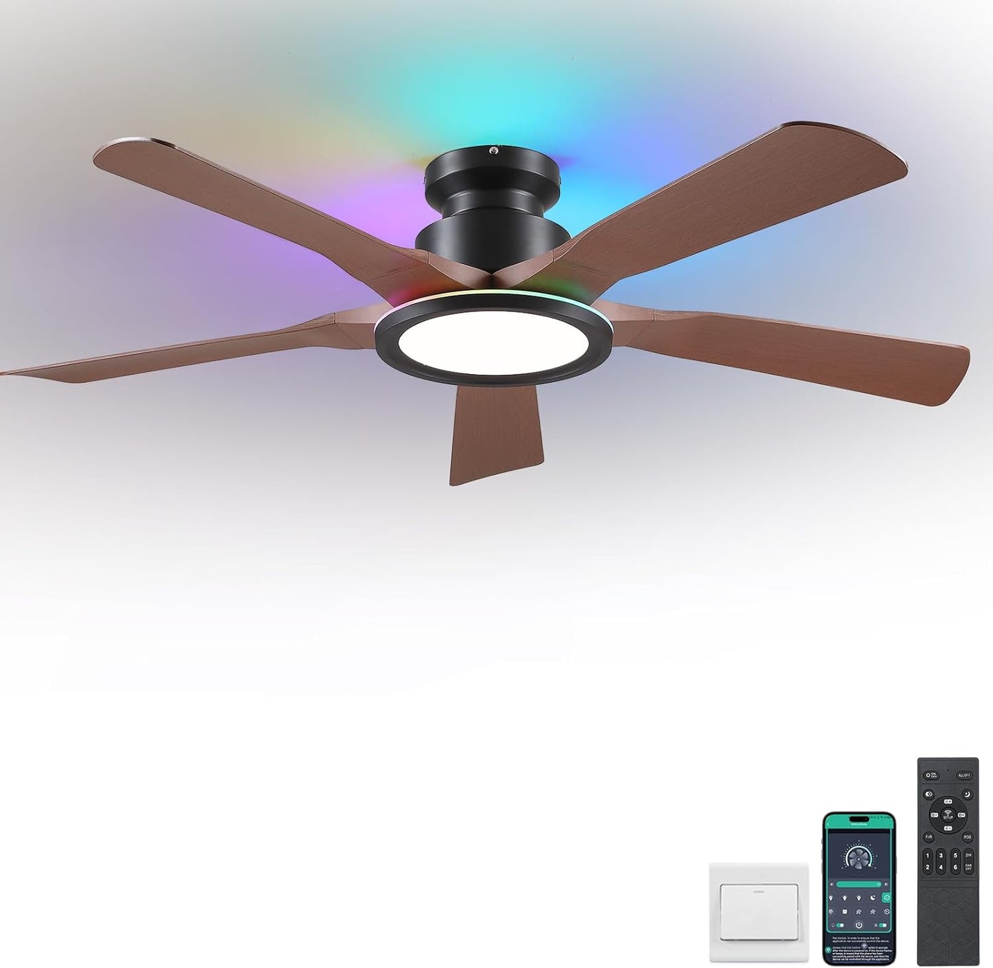 52 Inch RGB Ceiling Fan