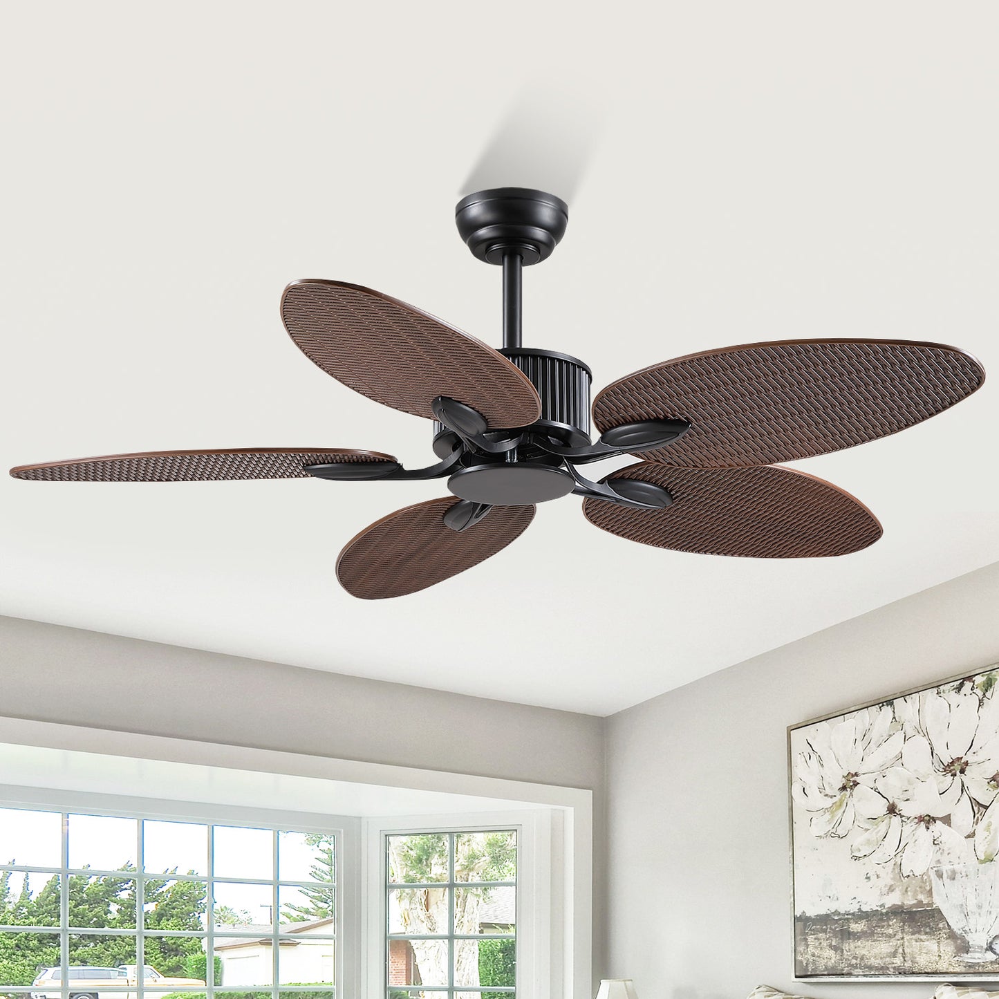 50 Inches Brown Ceiling Fan without Light