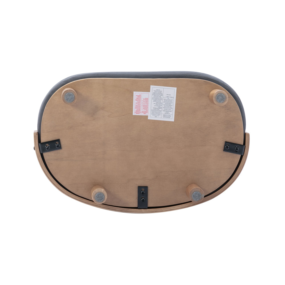 Bellura Pet - Luxurious Dark Grey Velvet Cushion Dog Bed with Walnut Details and Scandinavian Style Elevated Sofa Design