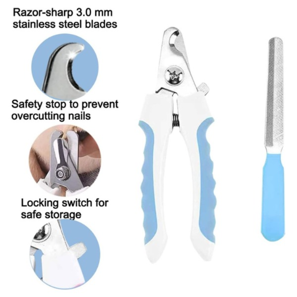 Bellura Pet - Nail Clipper Set for Pets - Blue