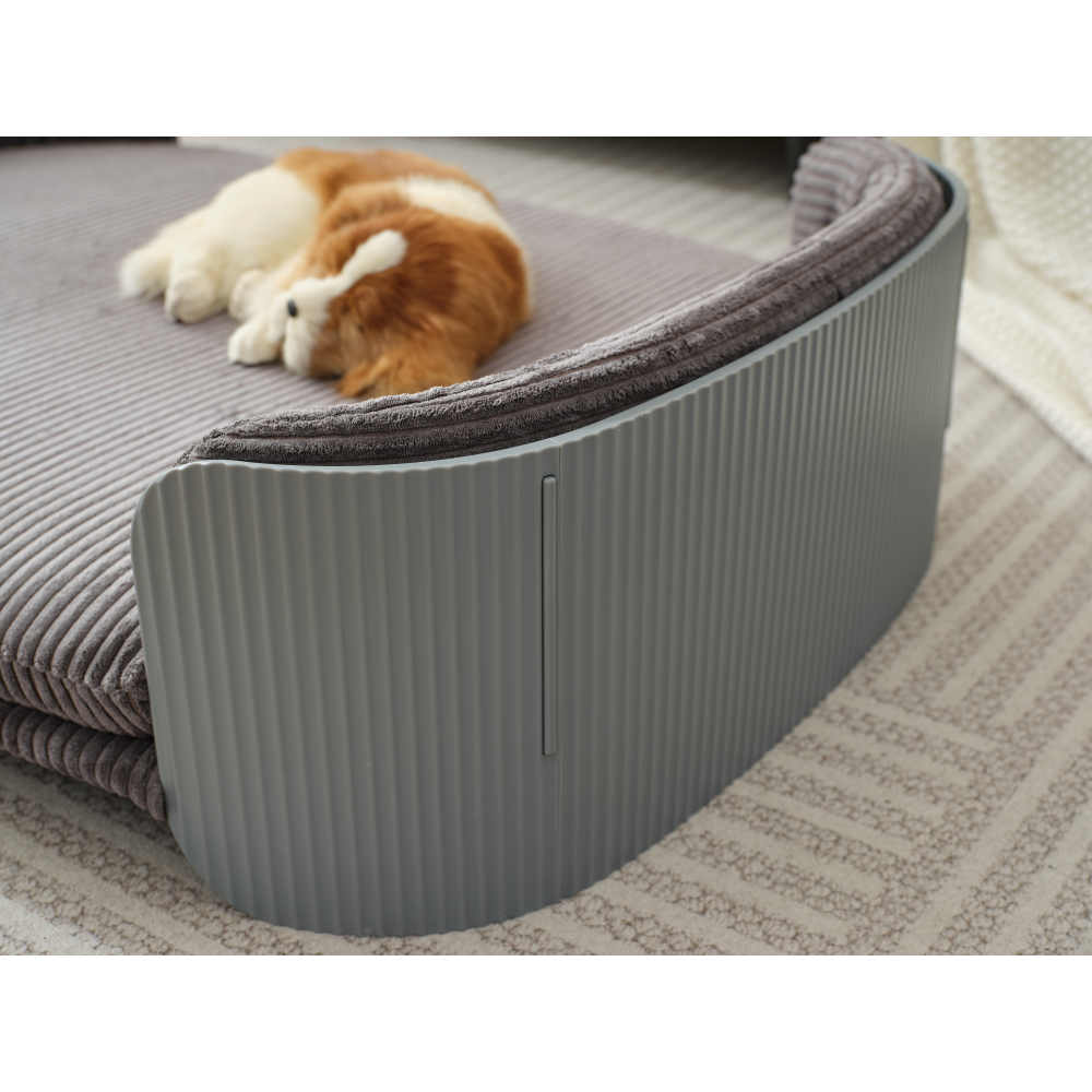 Bellura Pet - Scandinavian Style Grey Cat Couch Bed with Removable Mattress Cover for Large Animals, Indoor Cat Sofa in Elegant Design