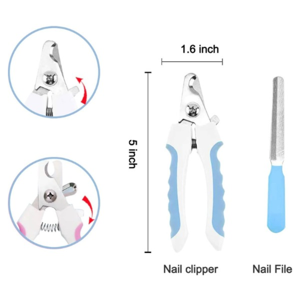 Bellura Pet - Nail Clipper Set for Pets - Blue