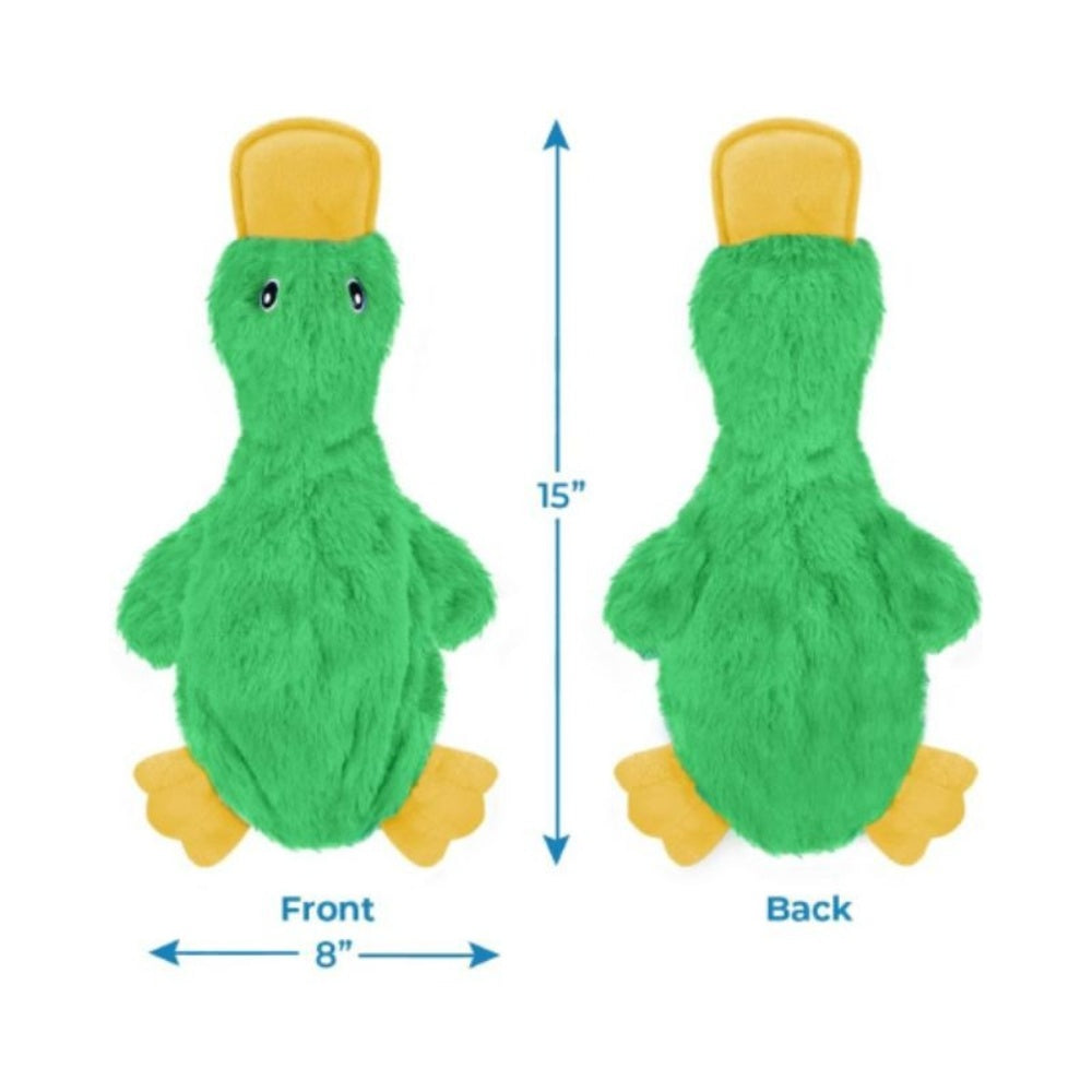 Bellura Pet - Duck Stuffed Toy with Squeaker - Green