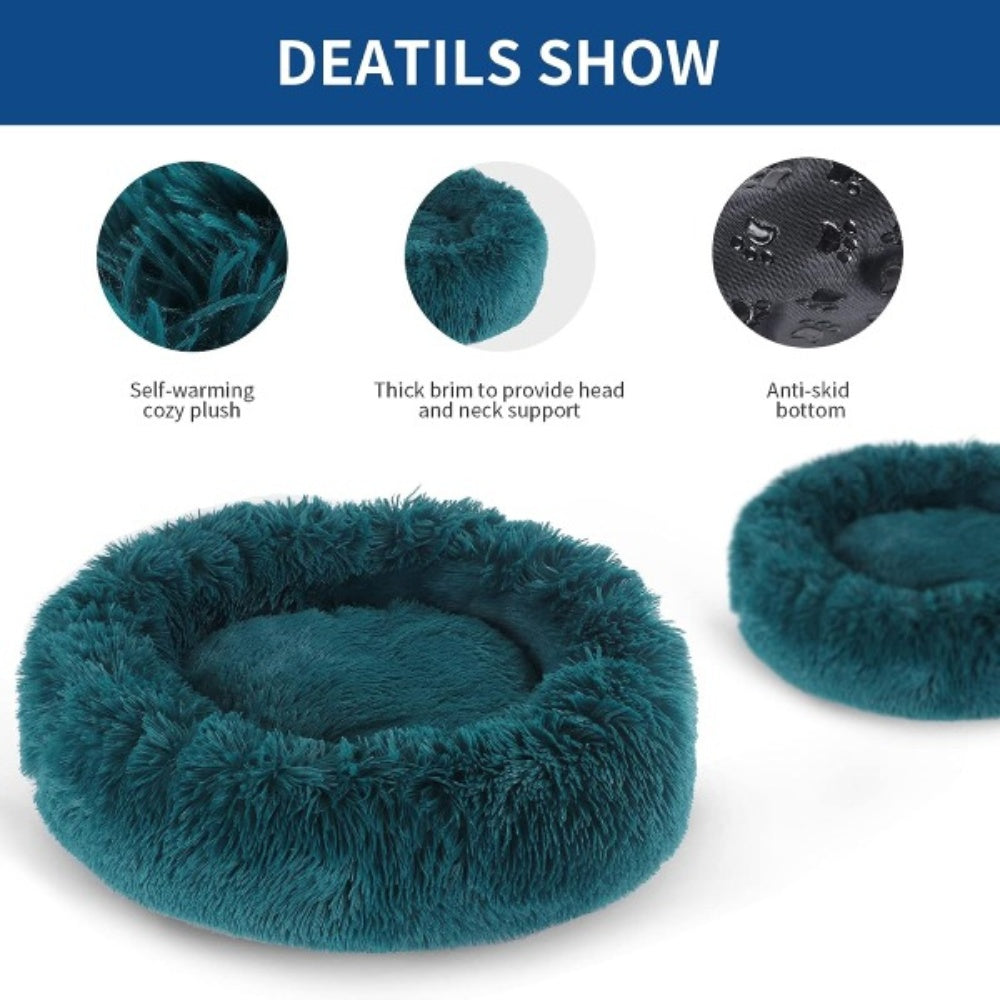 Bellura Pet - Round Soft Cushion Animal Bedding - Dark Green