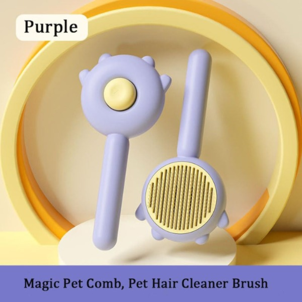 Bellura Pet - Pet Hair Cleaning Brush - Purple