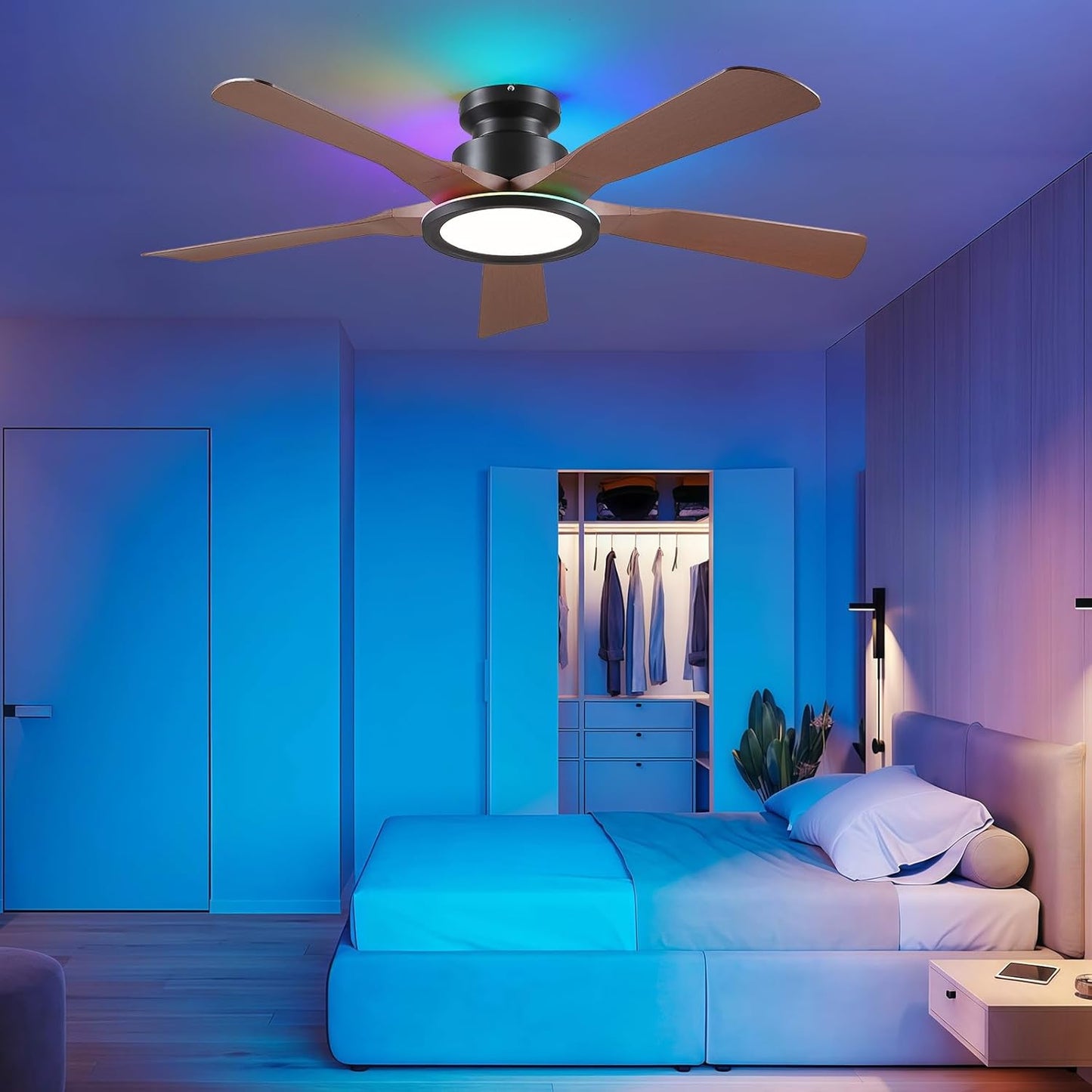 52 Inches Low Profile Ceiling Fan