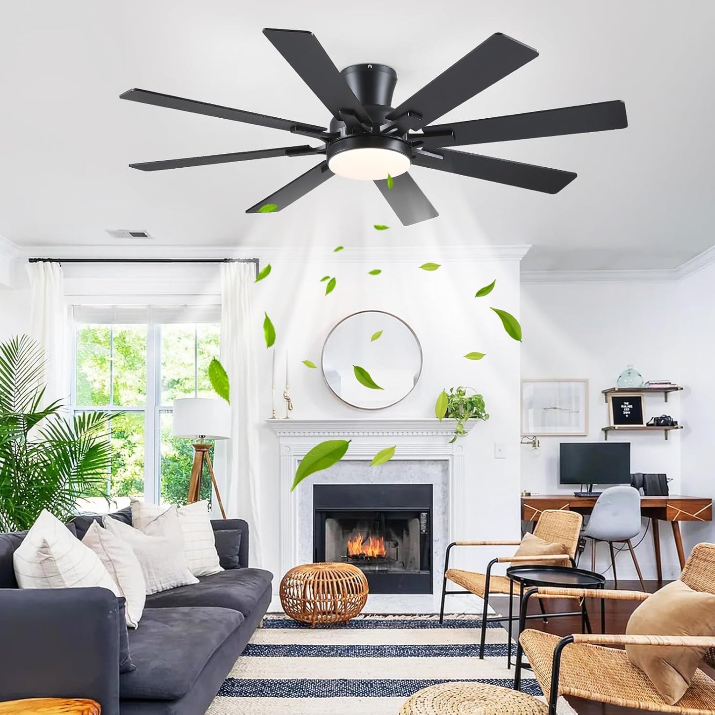 52 Inches Low Profile Ceiling Fan