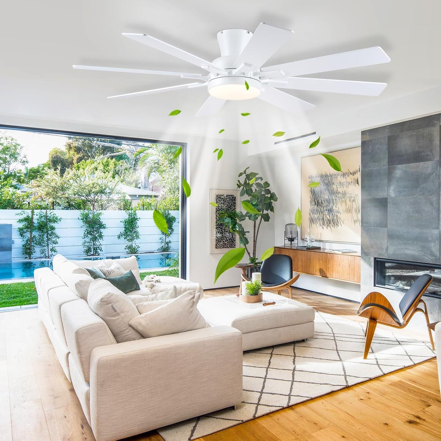 52 Inches Low Profile Ceiling Fan