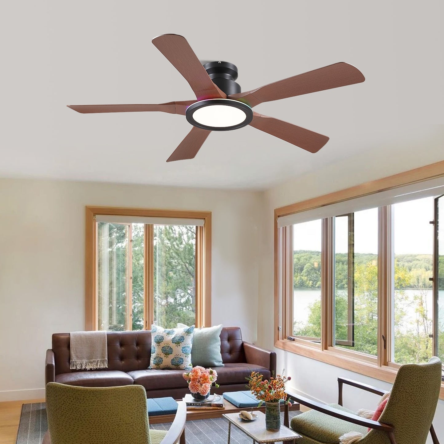 52 Inches Low Profile Ceiling Fan