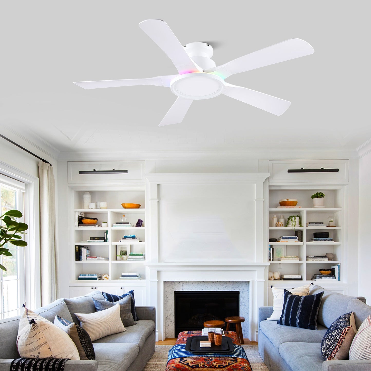 52 Inches Flush Mount Ceiling Fan