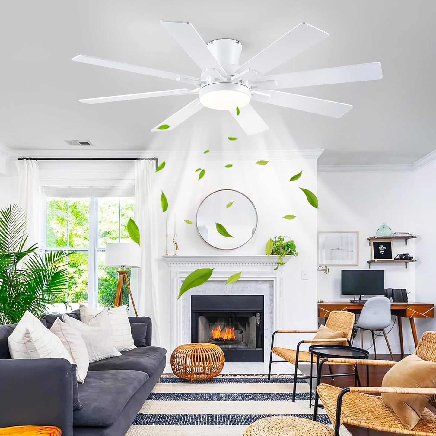 52 Inches Low Profile Ceiling Fan