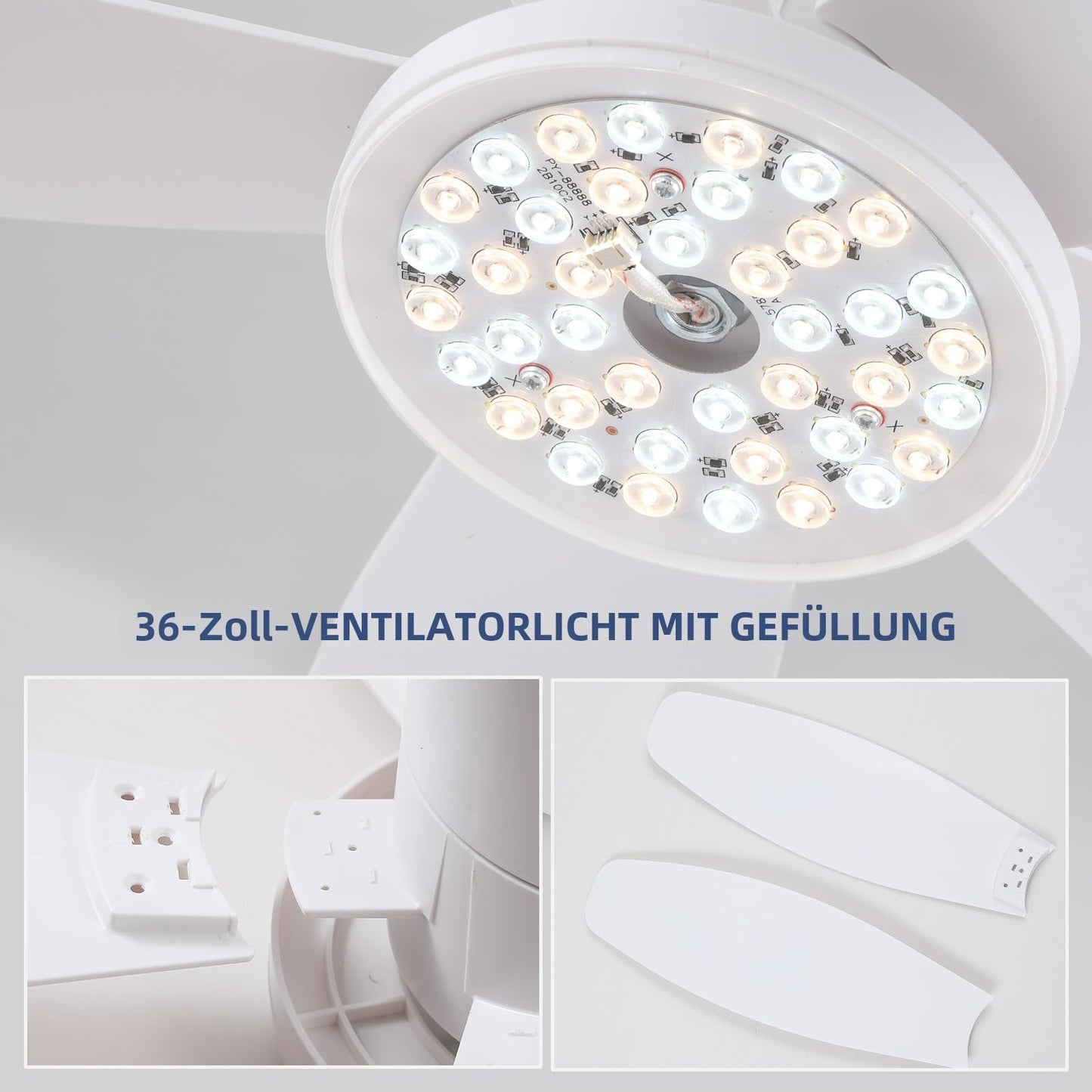 36 or 42 or 48 inch ceiling fan