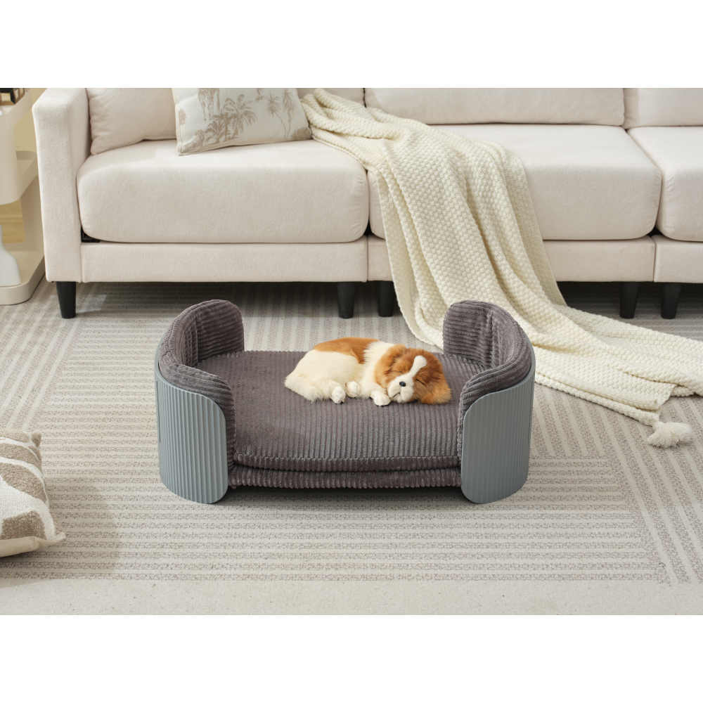 Bellura Pet - Innovative Grey Elevated Cat Bed for Indoor Cats, Scandinavian Style Pet Furniture with Removable Mattress Cover - Stylish Option for Kitty and Puppy