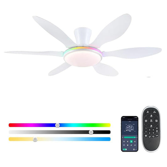 51 White RGB Ceiling Fan