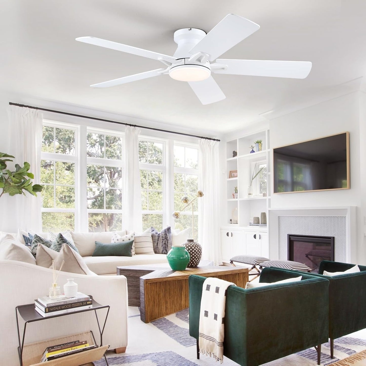 46 Inches Low Profile Ceiling Fan