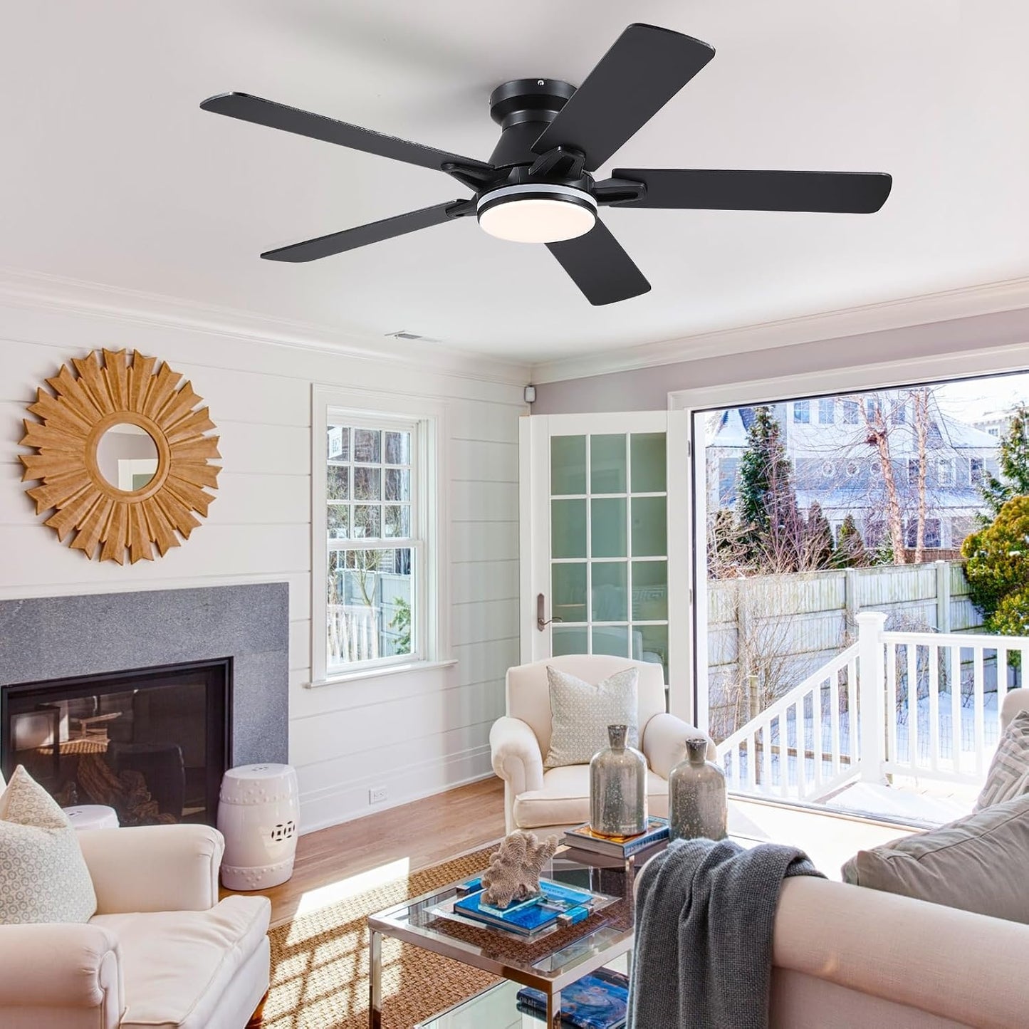 52 Inch Ceiling Fan with 5 Plywood Blades,Dual Blades