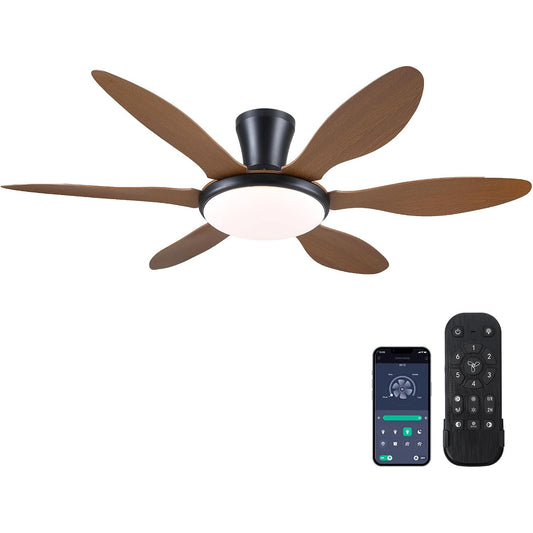 51 Inches Brown Ceiling Fan