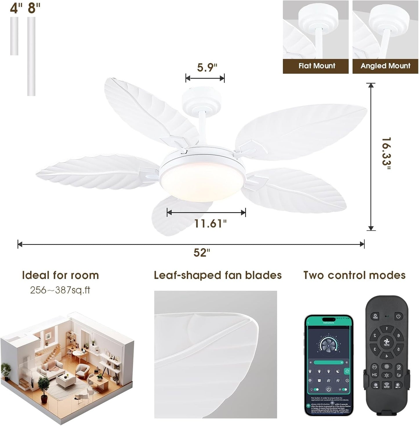 52 Inches  Ceiling Fan