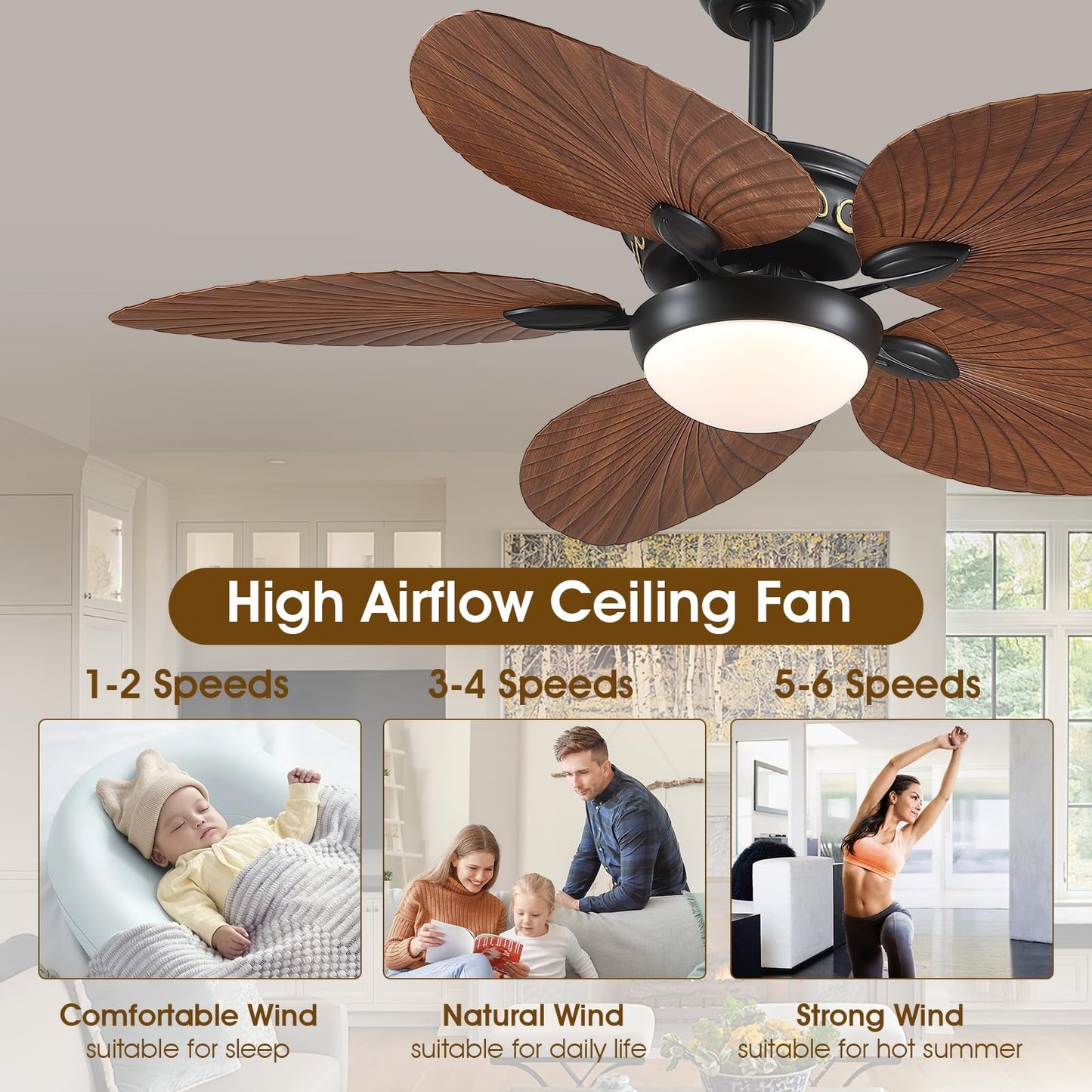 44 and 52 Inch ceiling Fan