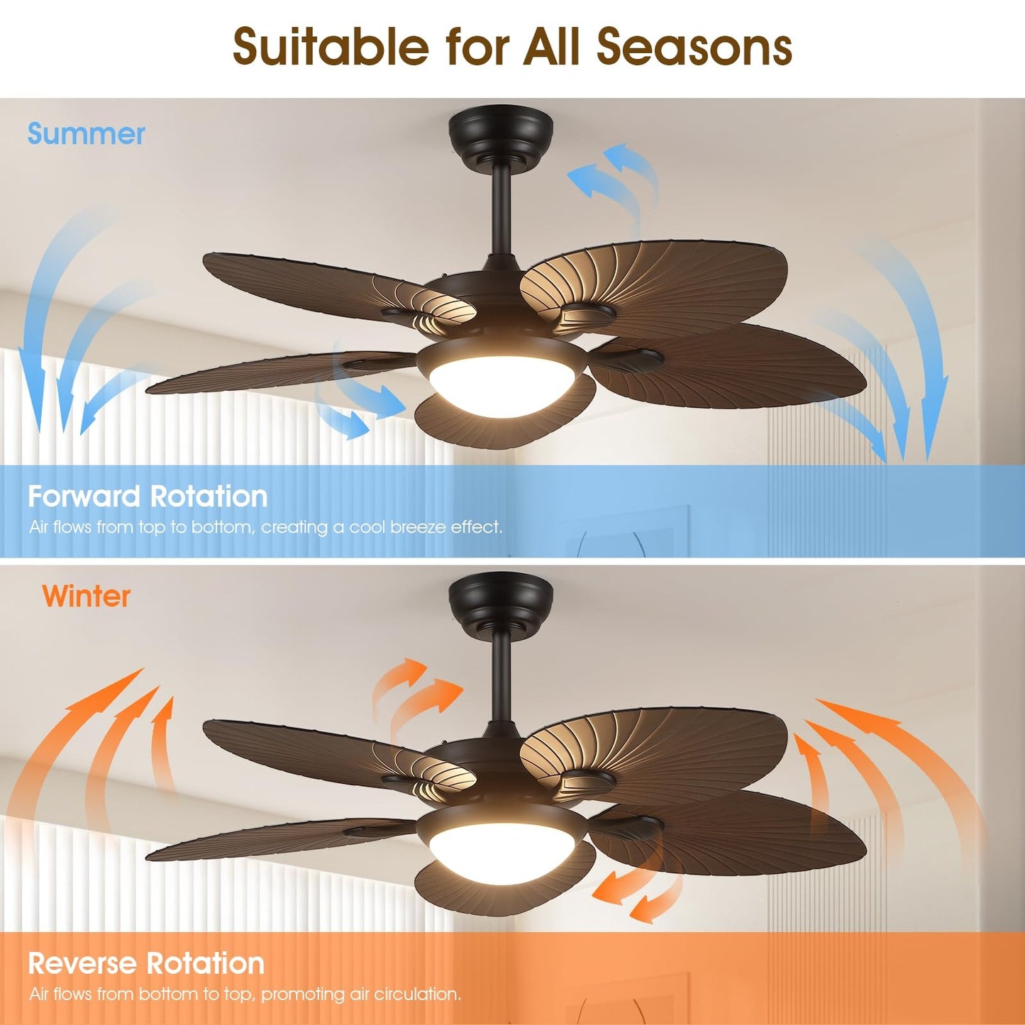 44 and 52 Inch ceiling Fan