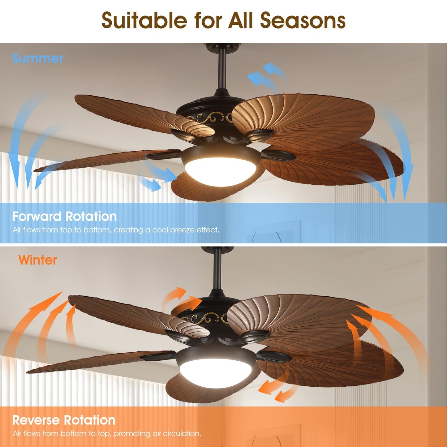 44 and 52 Inch ceiling Fan