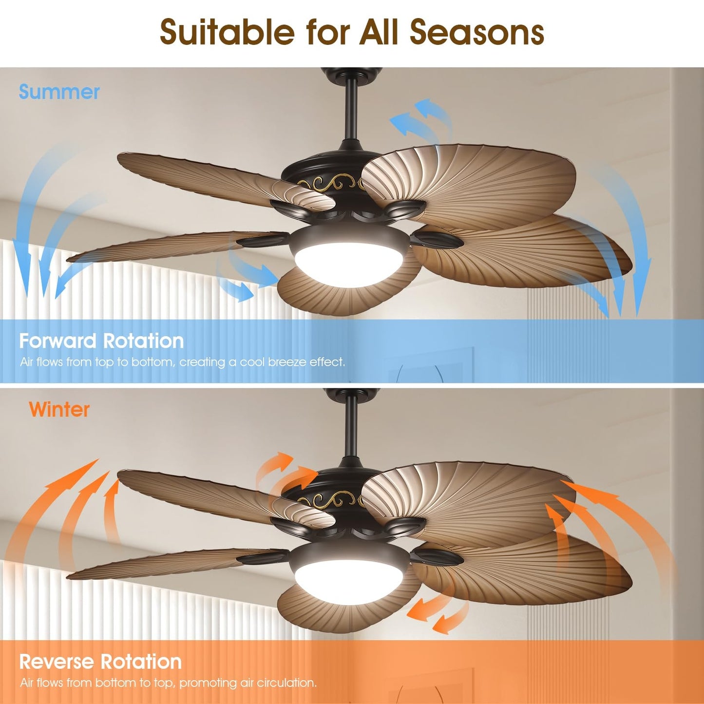 44 and 52 Inch ceiling Fan