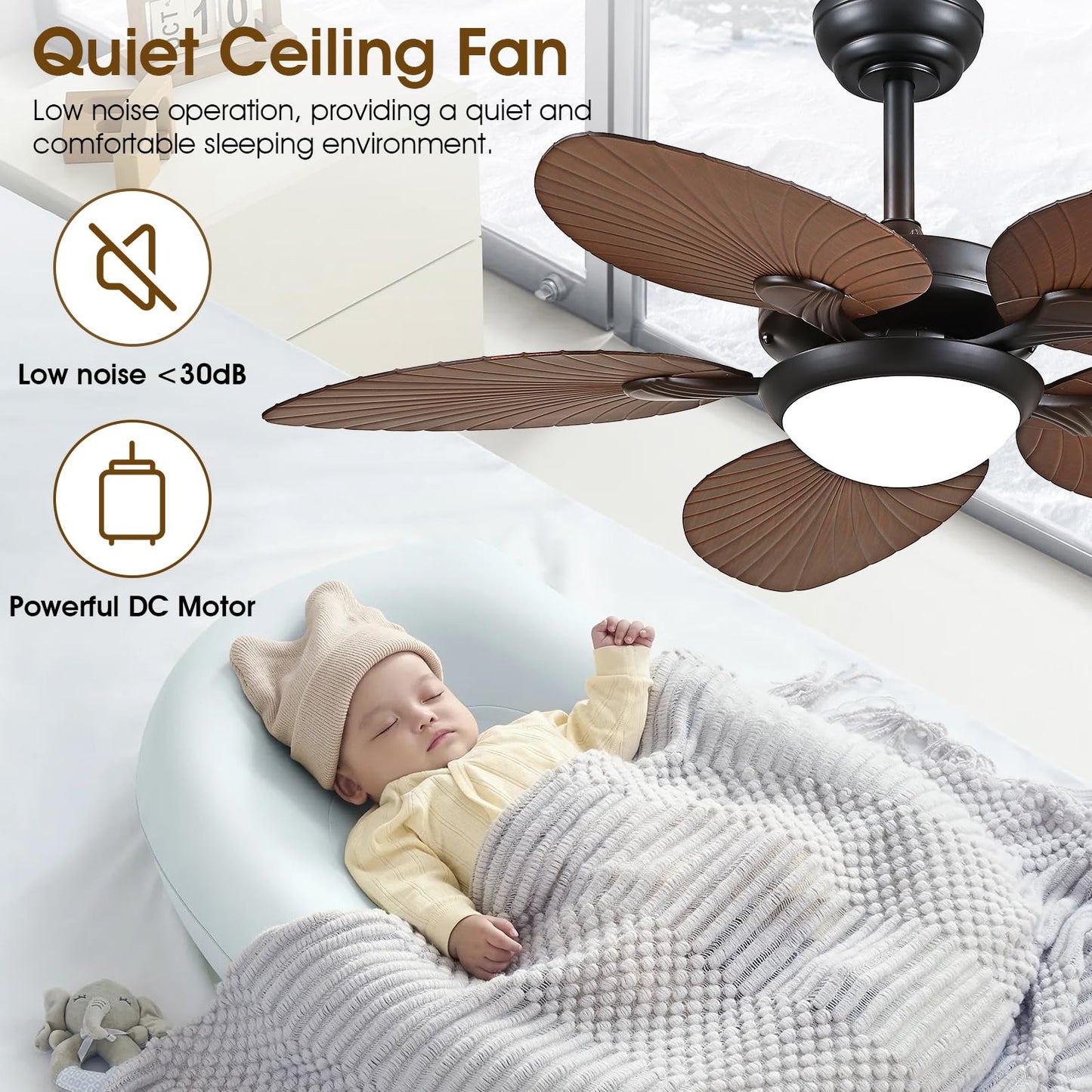 44 and 52 Inch ceiling Fan