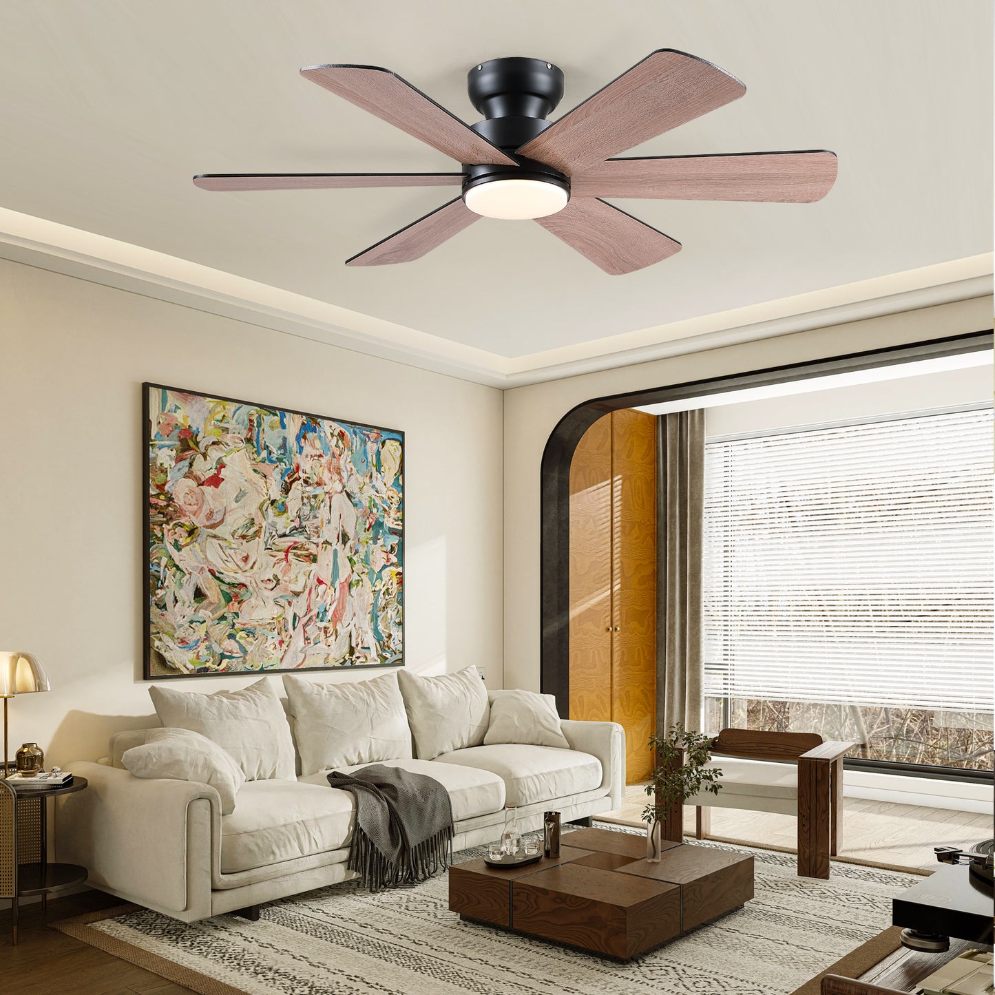 46 Inch Downrod  Ceiling Fan with 5 Blades