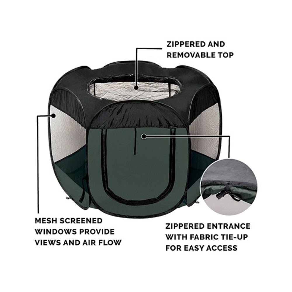 Bellura Pet - Green Foldable Animal Shelter - Green
