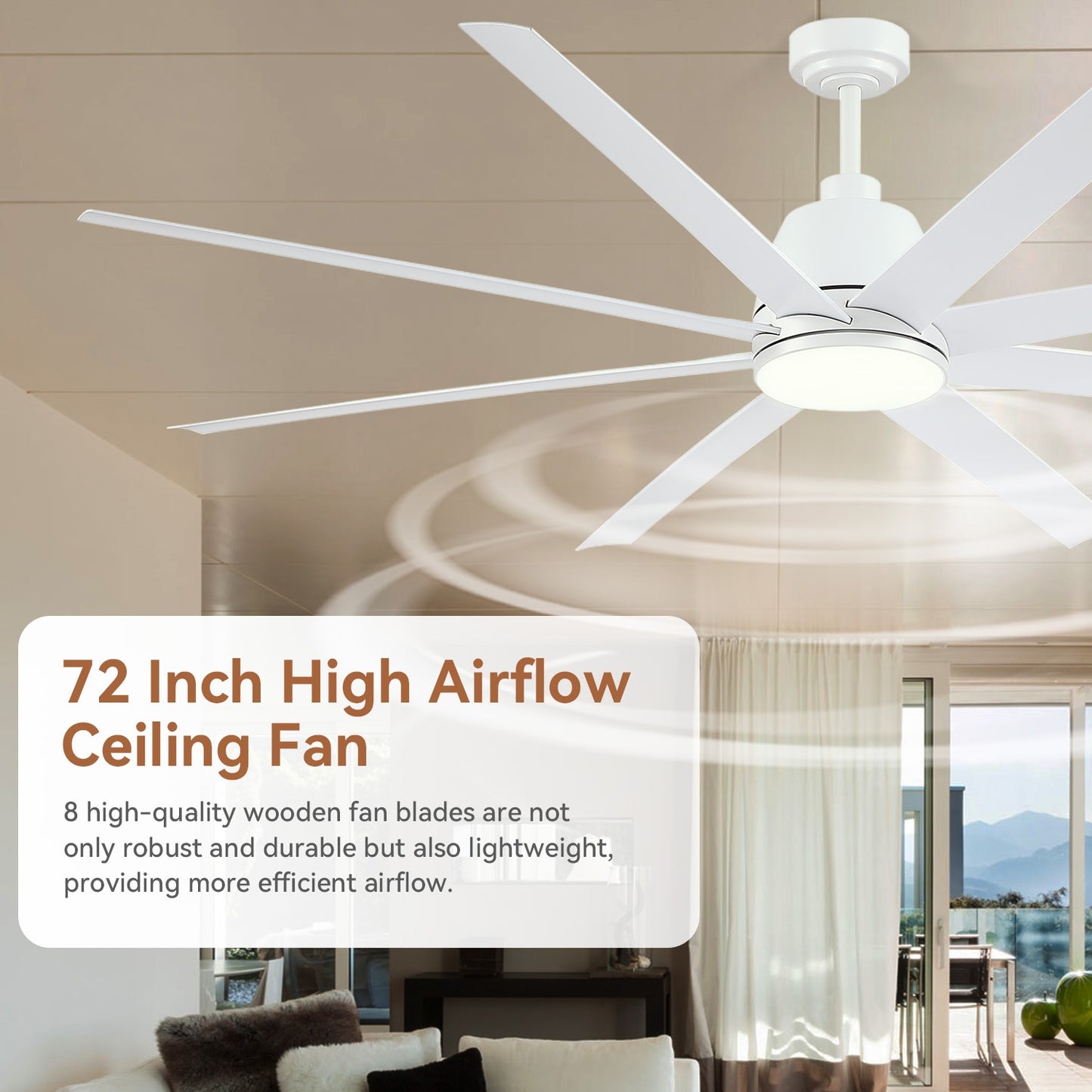 72 Inch Large Ceiling Fan