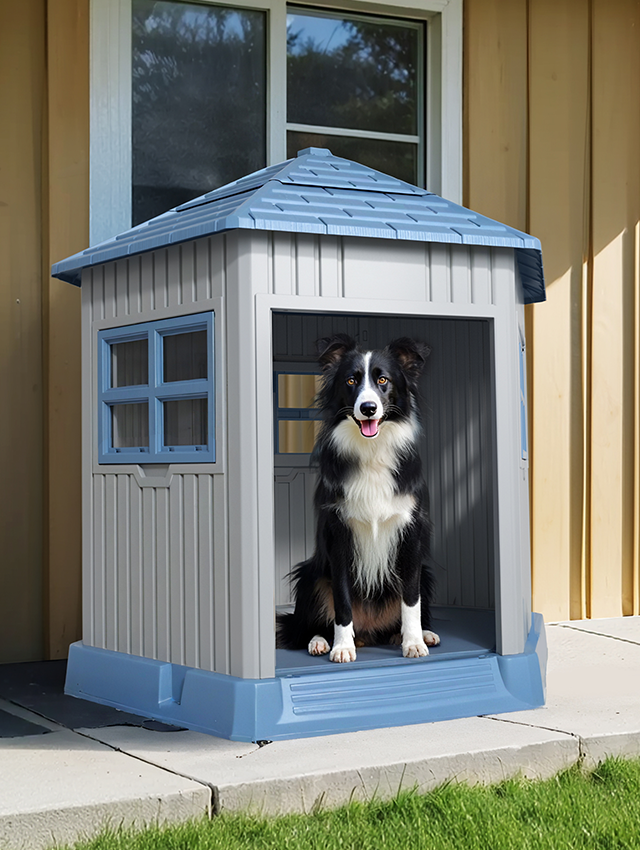 Bellura Pet - 37.4 “H Outdoor All Weather Waterproof and Sunproof Dog House