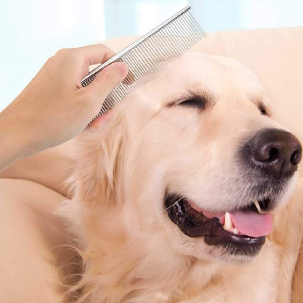 Bellura Pet - Stainless Grooming Comb for Pets - Silver