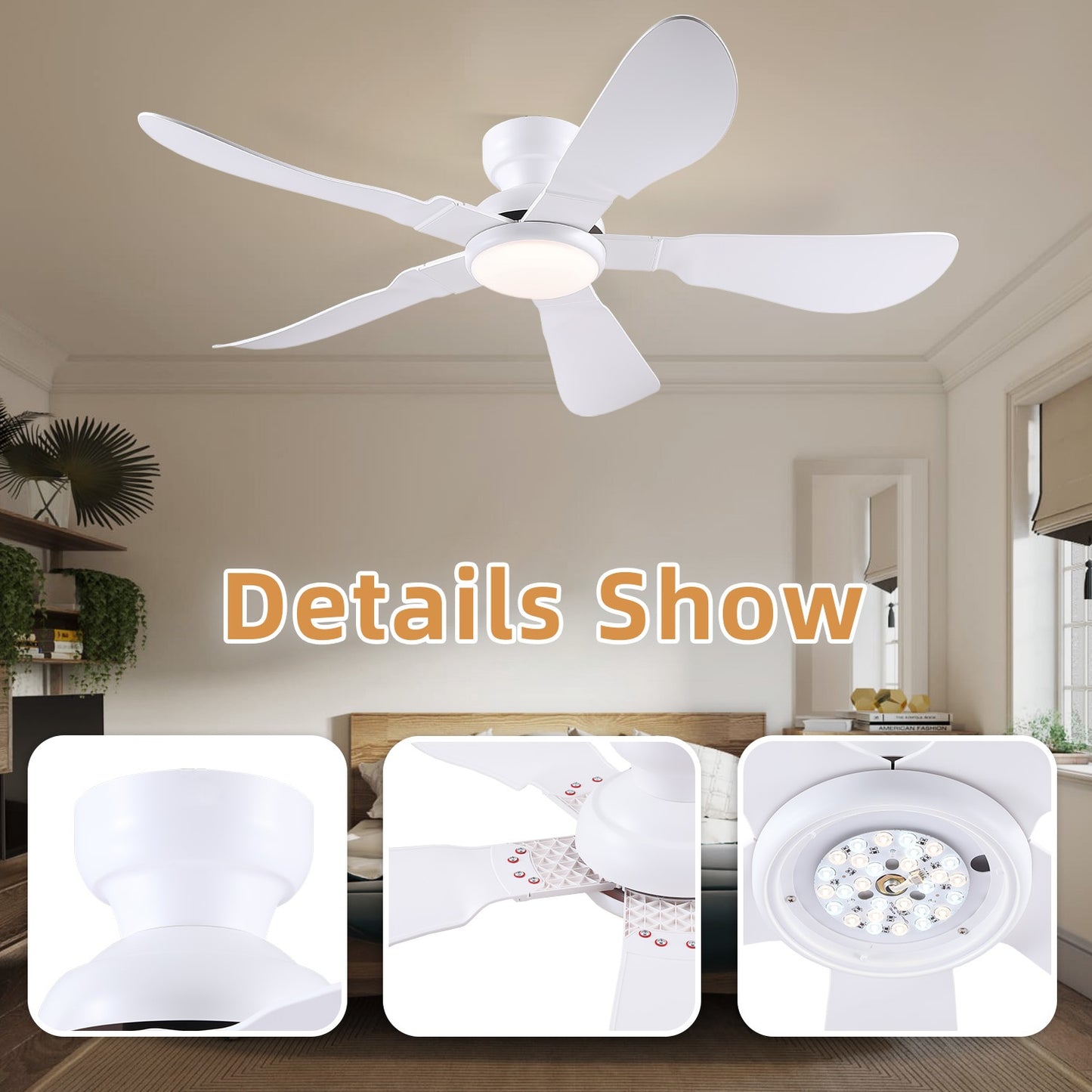 32/36/46/52 Inches Low Profile Ceiling Fan