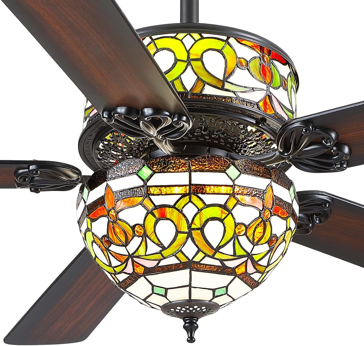 52 Inches Tiffany Ceiling Fan