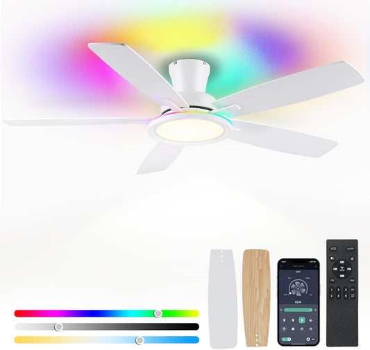 52 Inch White Ceiling Fan