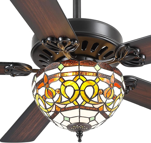 52 inches TIffany Ceiling Fan