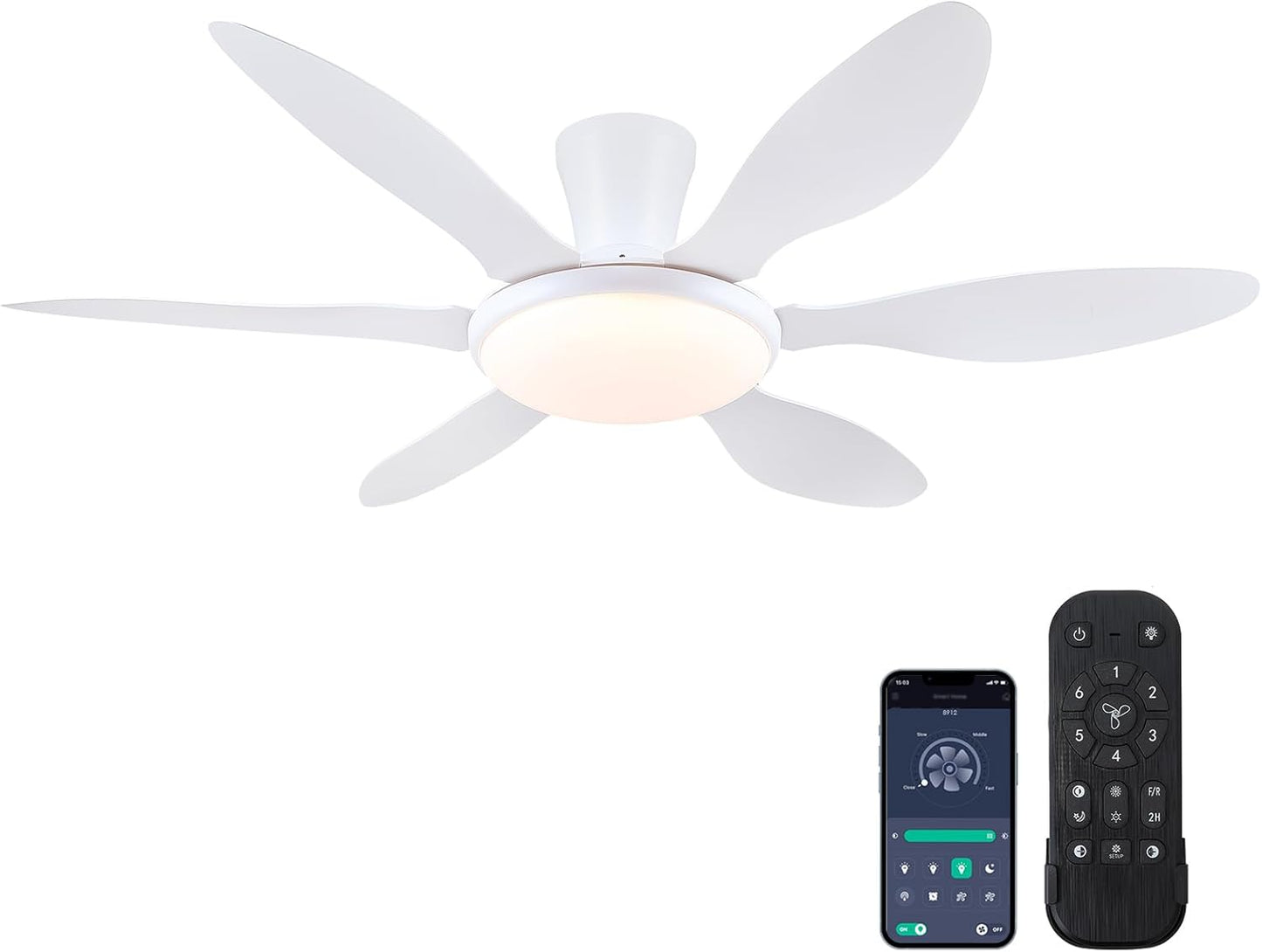 51 Inch Flush Mount Ceiling Fan