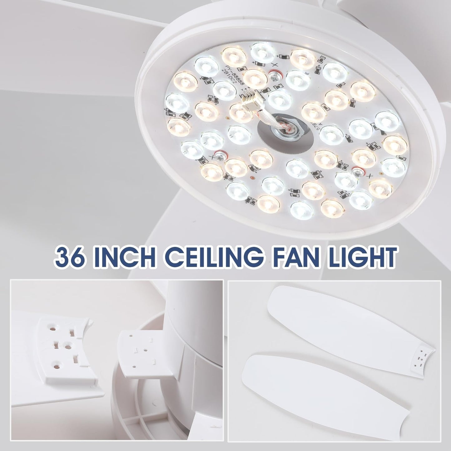 42 Inch Low Profile Ceiling Fan , Flush Mount Ceiling Fan