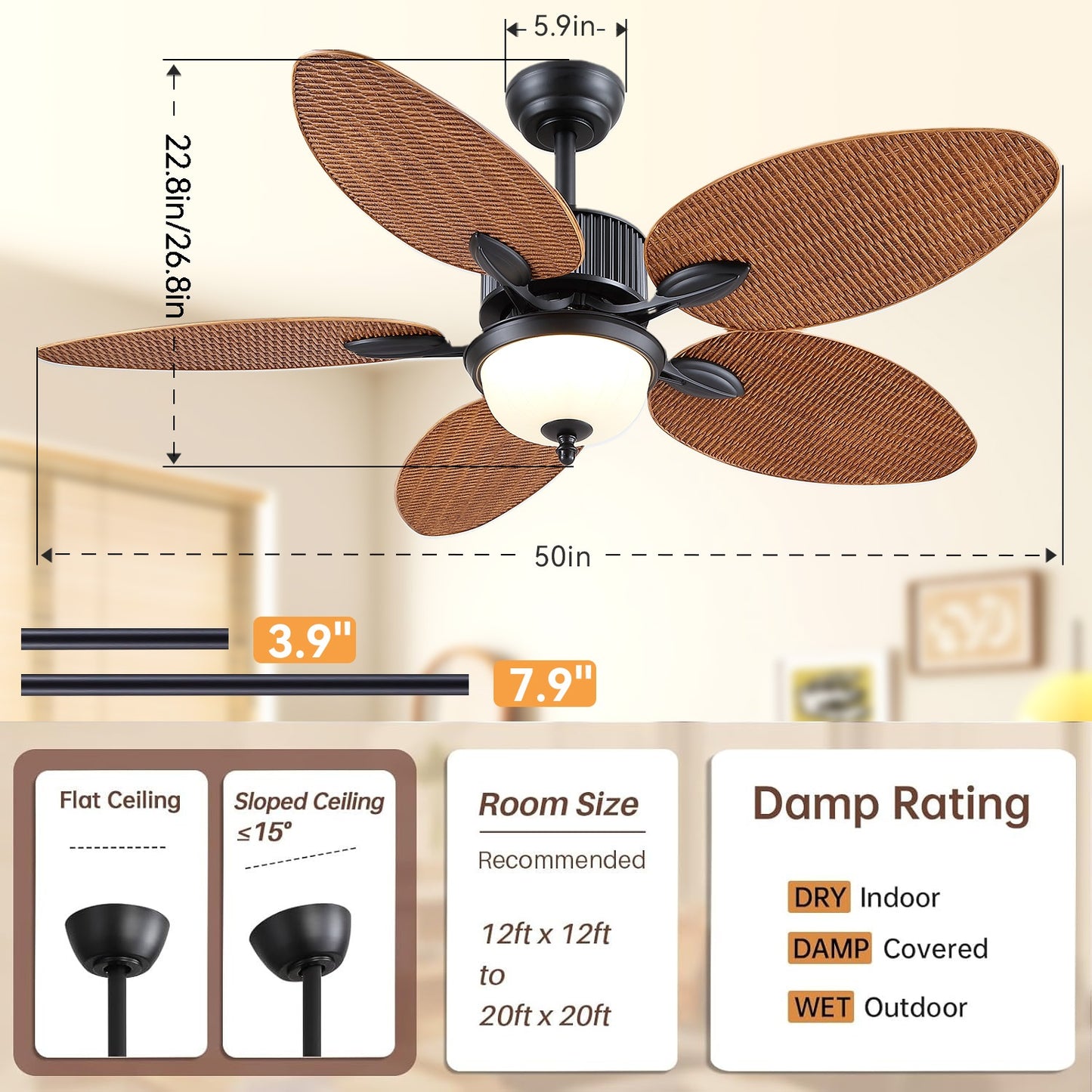 50 Inch Ceiling Fan