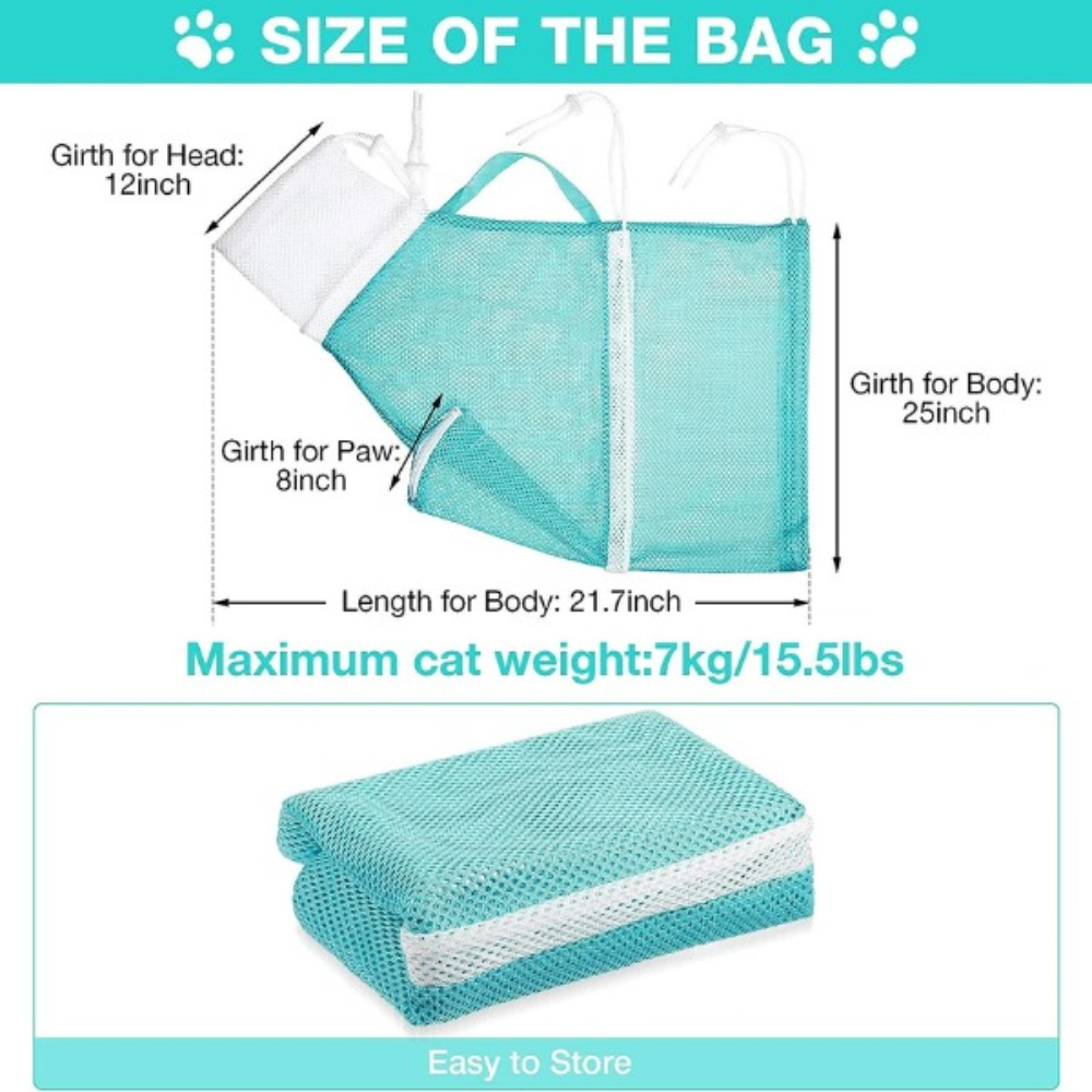 Bellura Pet - Bath Net for Pets - Mint Green
