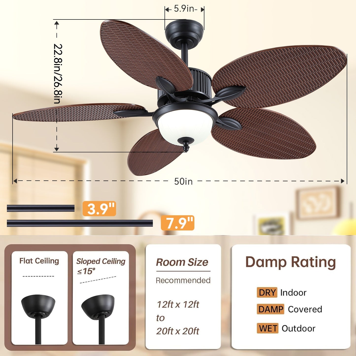50 Inch Ceiling Fan