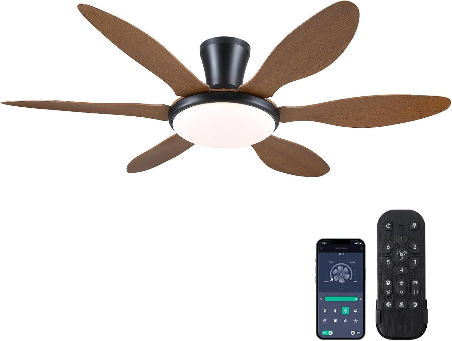 51 Inch Flush Mount Ceiling Fan