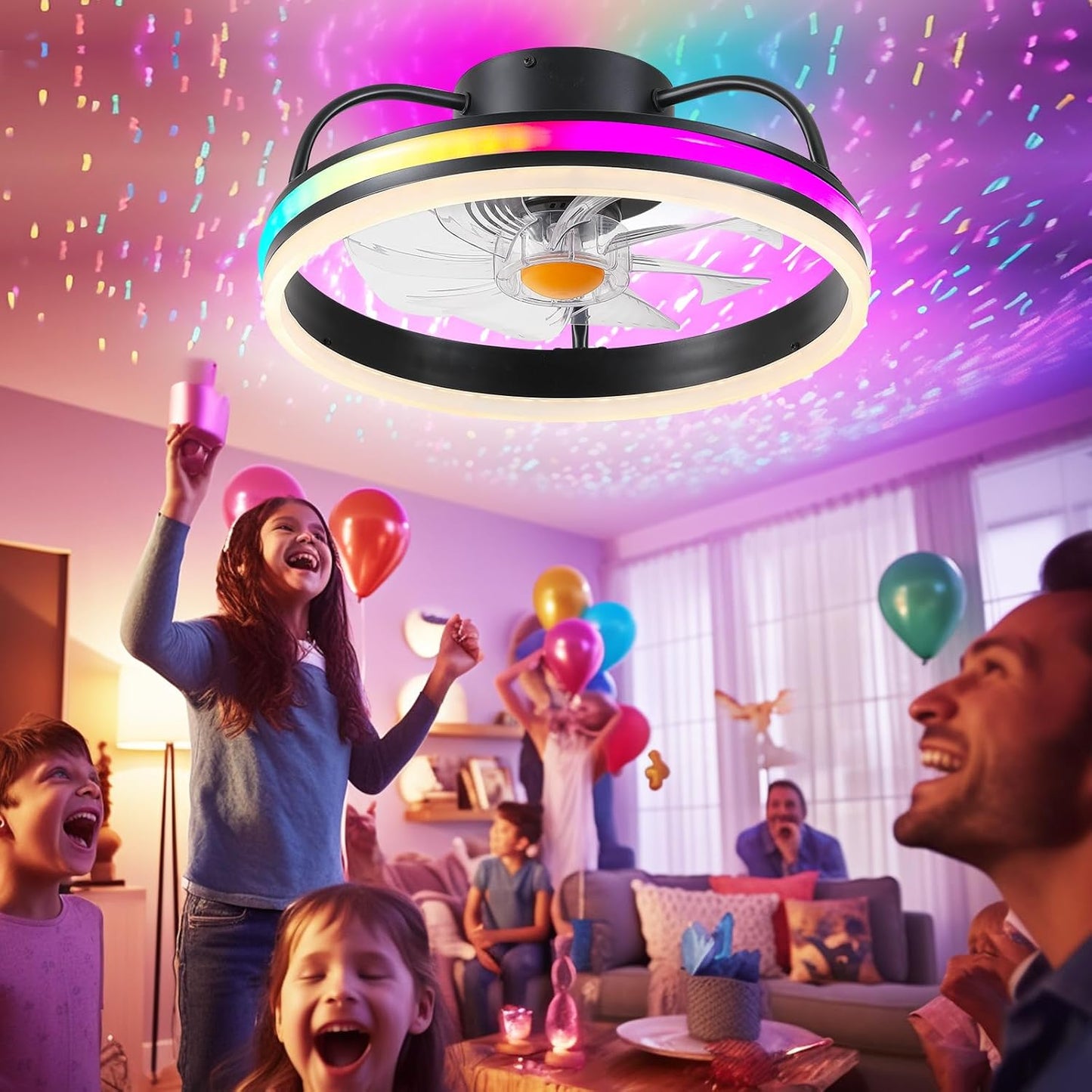 16 Inches Circle Ceiling Fan Light ,Small Ceiling Fan