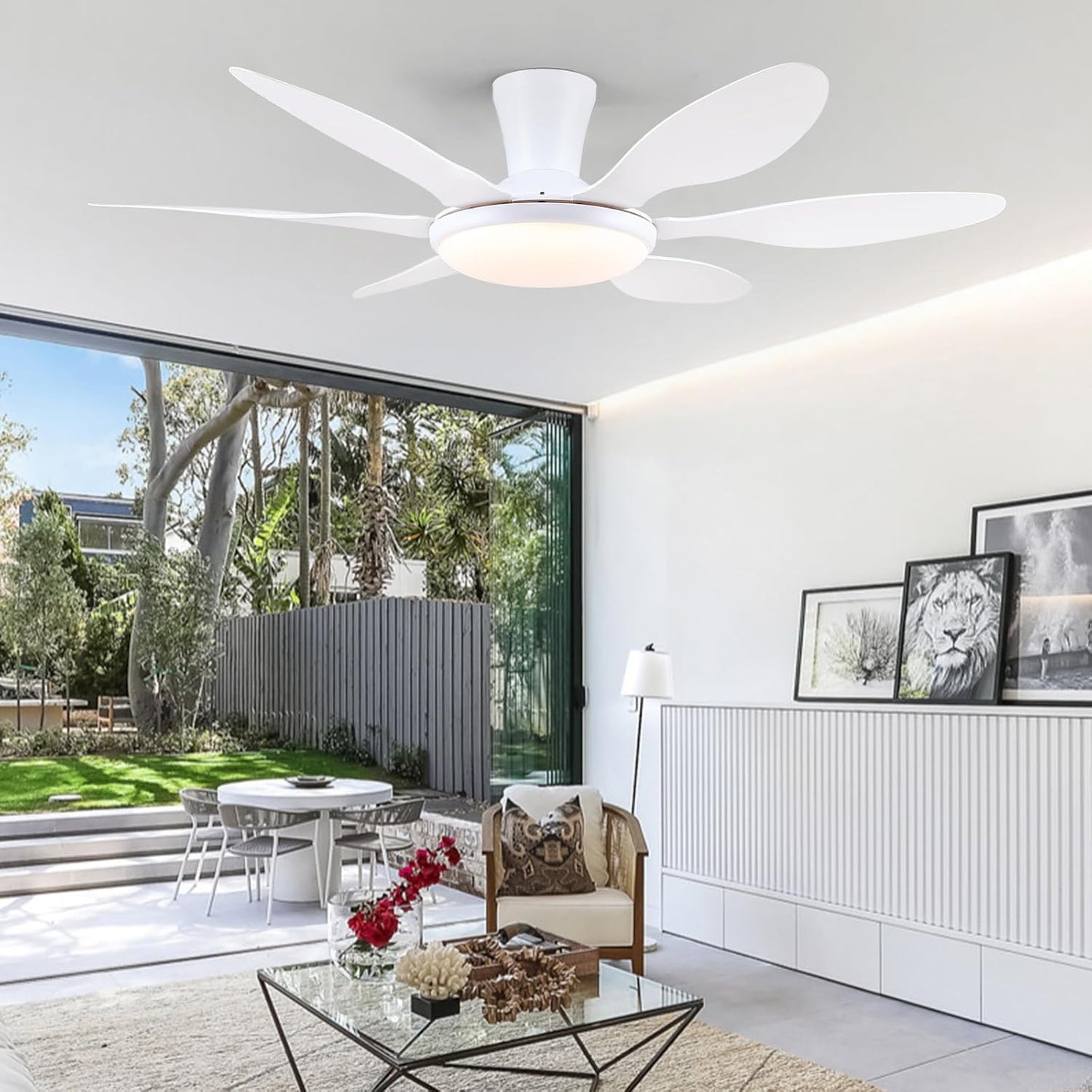51 Inch Flush Mount Ceiling Fan
