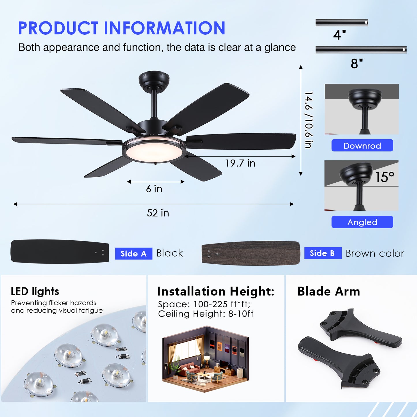 52 Inch Ceiling Fan