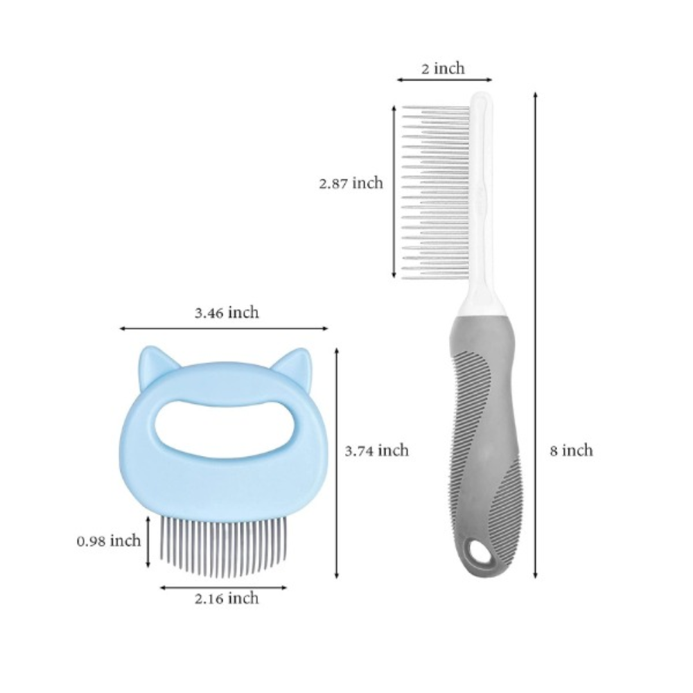 Bellura Pet - Detangling Massage Brush for Pets - Grey